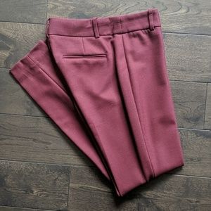 J.Crew burgundy Minnie pant